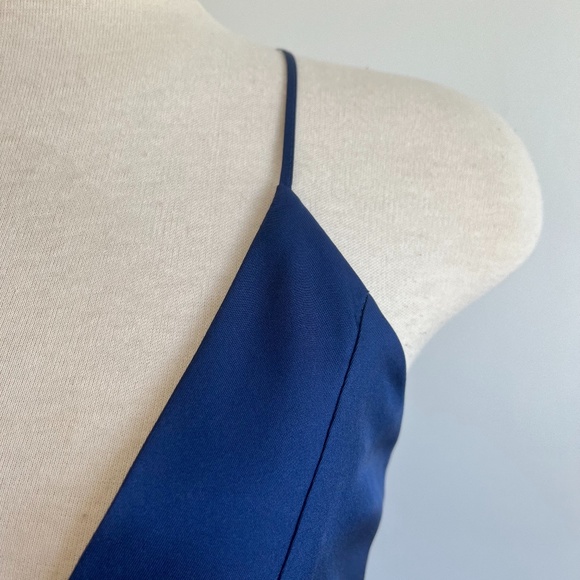 Like-New Blue ‘Club Monaco’ Silk Racer-Back Cami/Tank - Picture 5 of 16